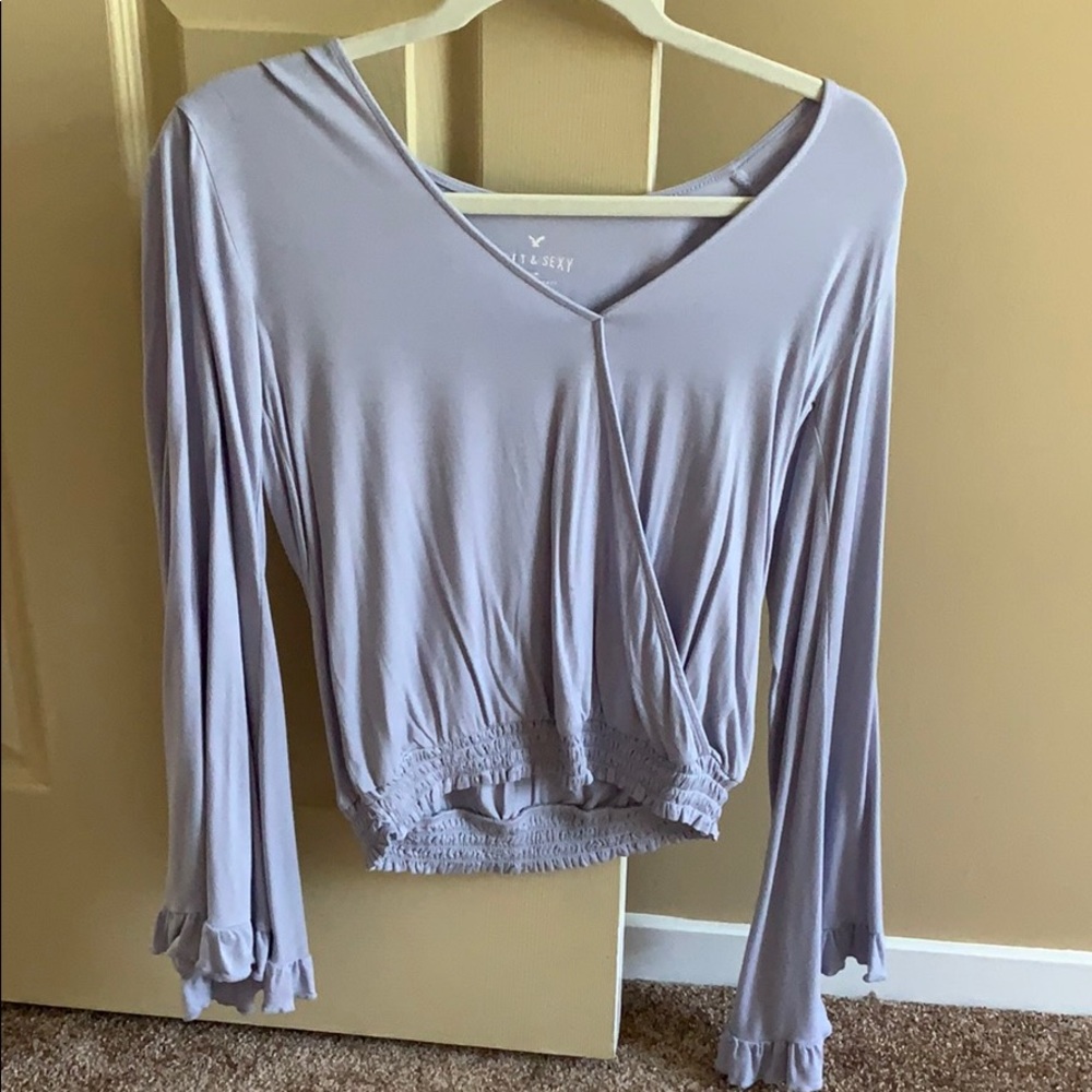 flared sleeve shirt